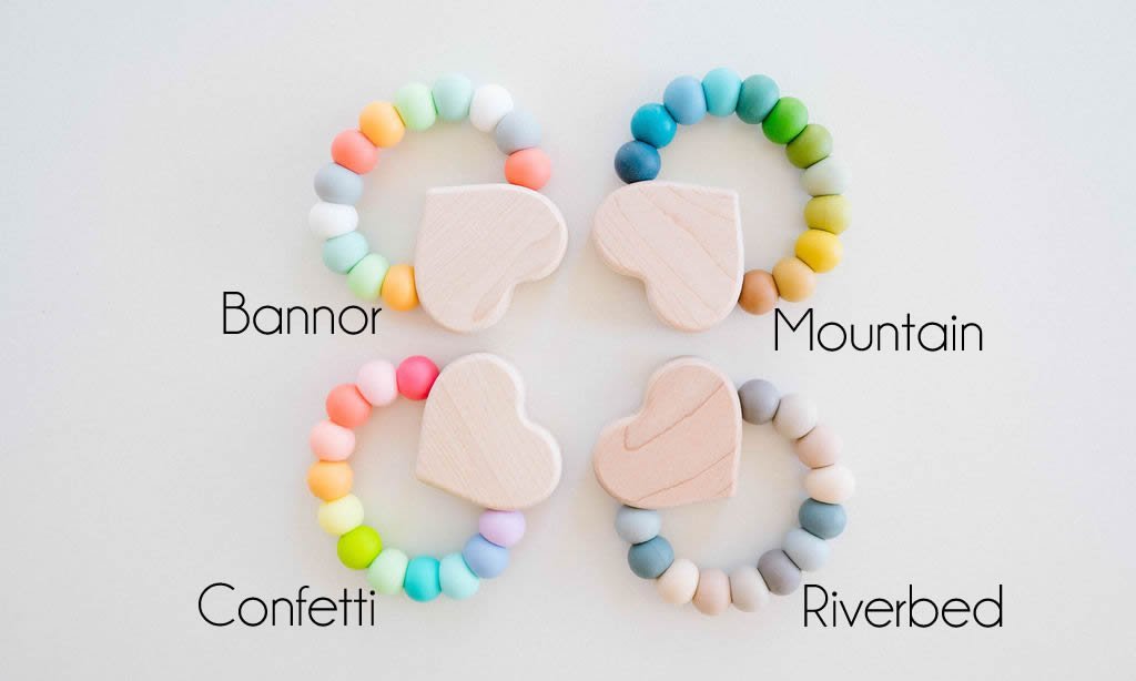 Heart Charm Teether - Tenth & Pine - Pacifiers & Teethers - Bannor