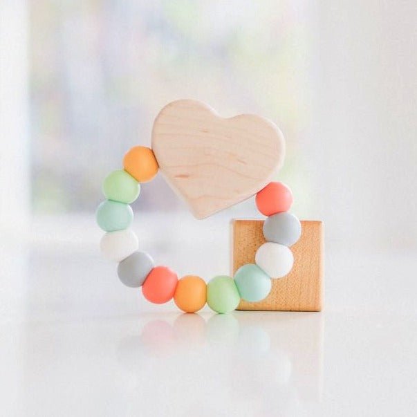 Heart Charm Teether - Tenth & Pine - Pacifiers & Teethers - Bannor