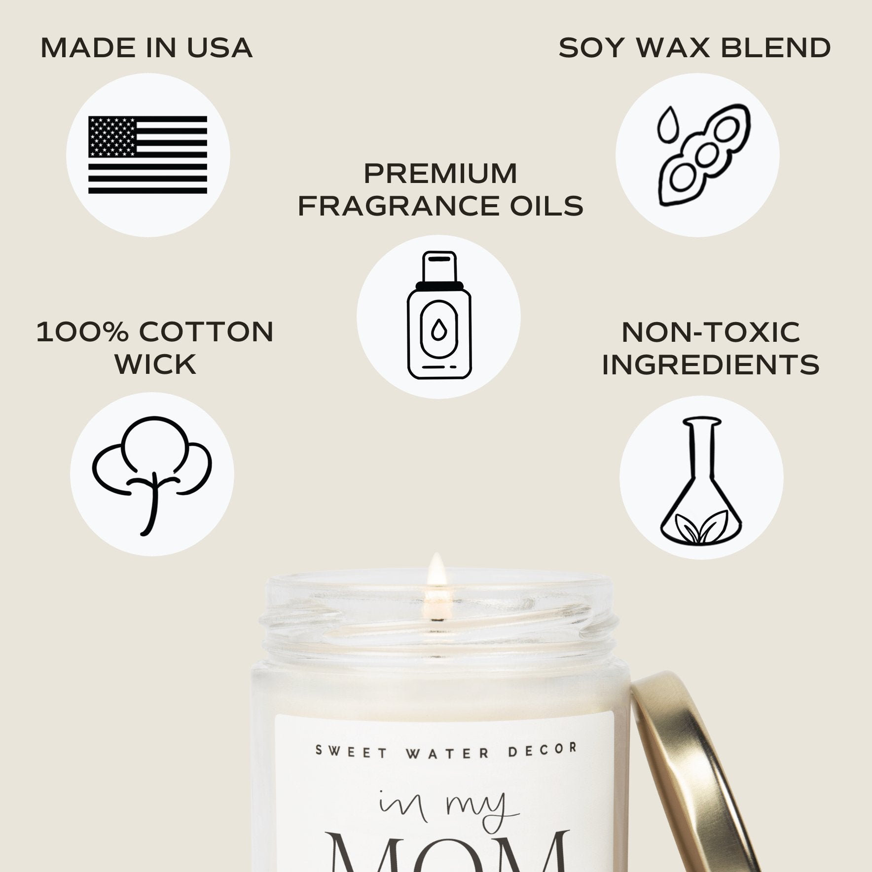 In My Dog Mom Era Soy Candle - Clear Jar - 9 oz - Tenth & Pine - Candles -