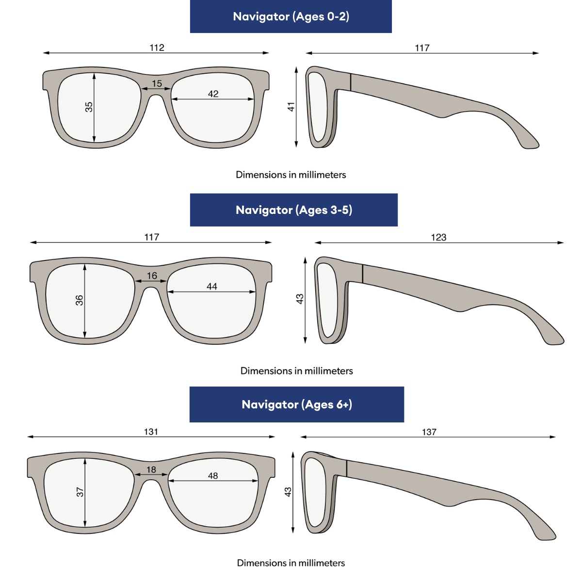 Jet Black Polarized Navigator | Cobalt Mirrored Lens - Tenth & Pine - Sunglasses - Ages 0 - 2 - Polarized - Babiators Sunglasses