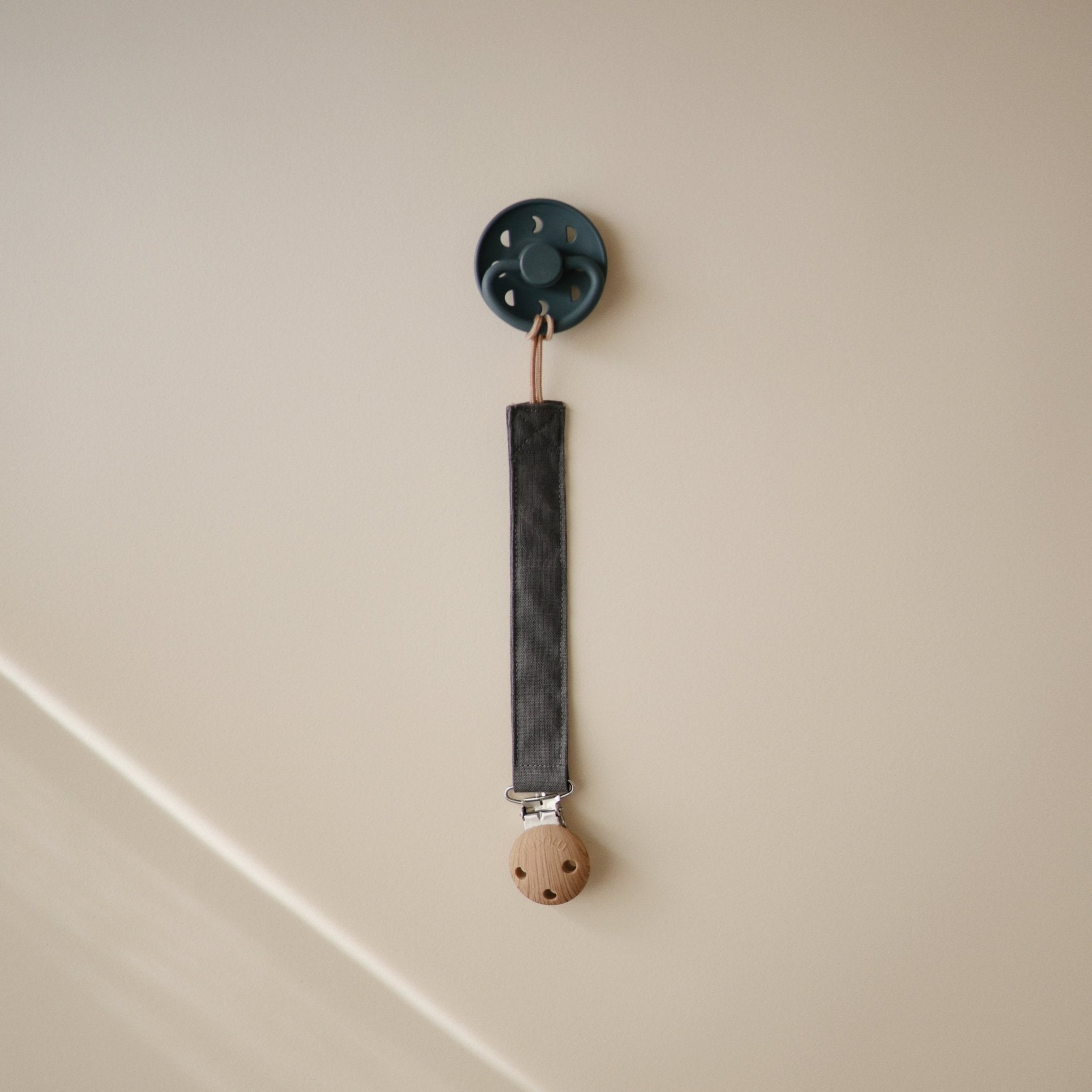 Linen Pacifier Clip 2 - Pack - Tenth & Pine - Pacifier Clip - Blush/Cream