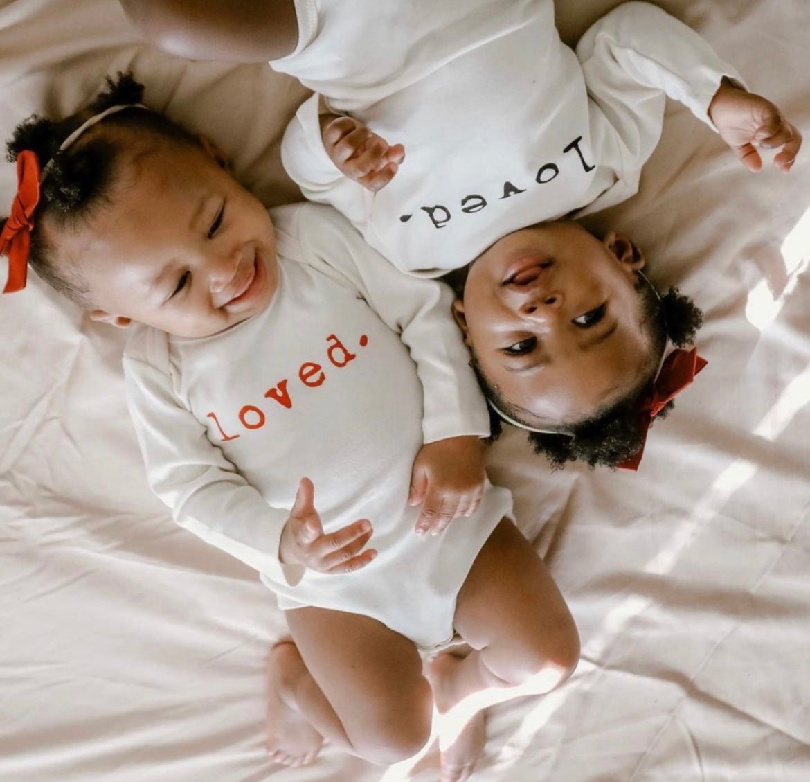 Baby Loved. Long - Sleeve Organic Cotton Bodysuit - Tenth & Pine - Long Sleeve Onesie - Black - 0 - 3M