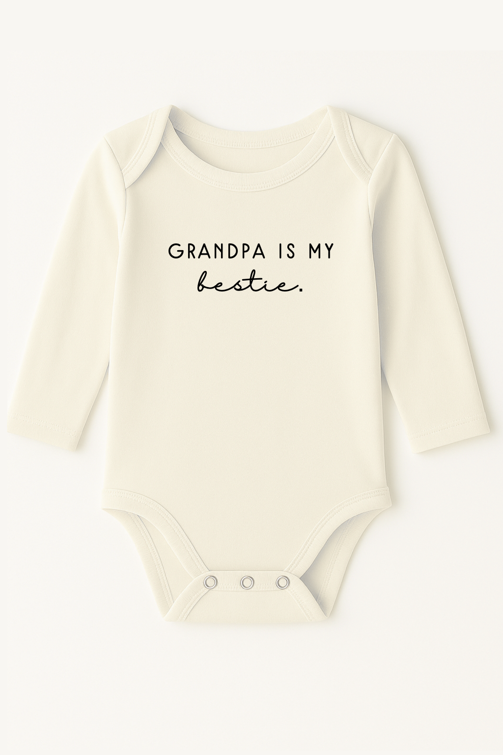 Grandpa is My Bestie Organic Baby Bodysuit Long Sleeve