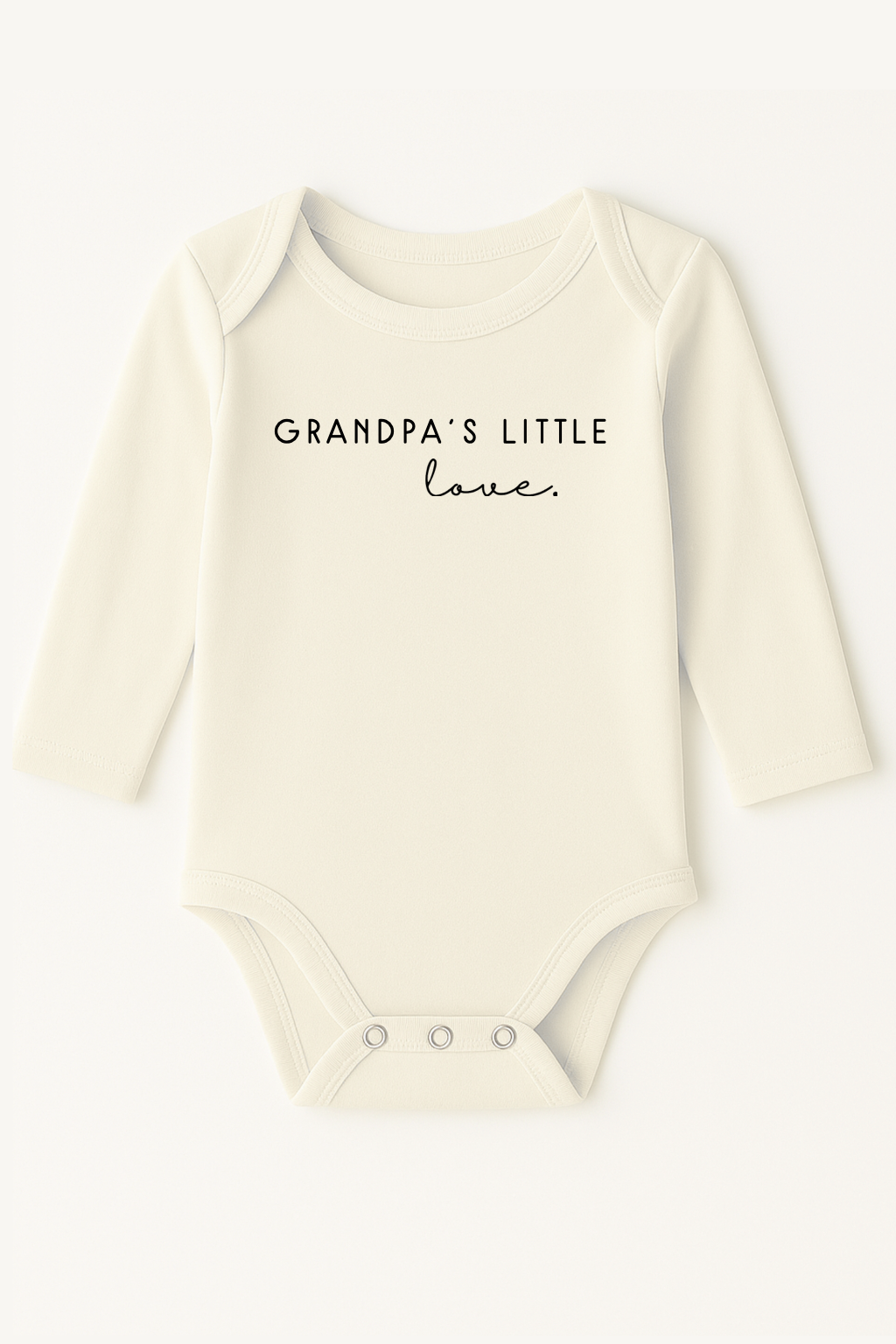 Grandpa's Little Love Organic Cotton Baby Bodysuit Long Sleeve