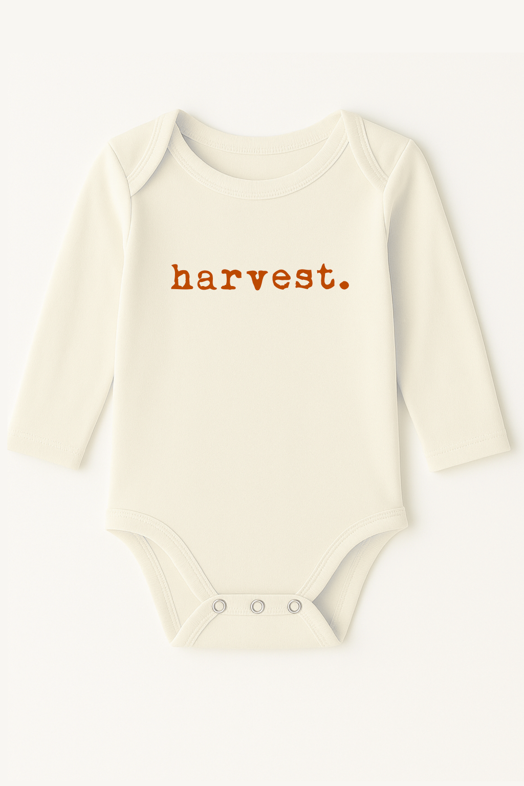 Harvest Rust Organic Cotton Baby Bodysuit Long Sleeve