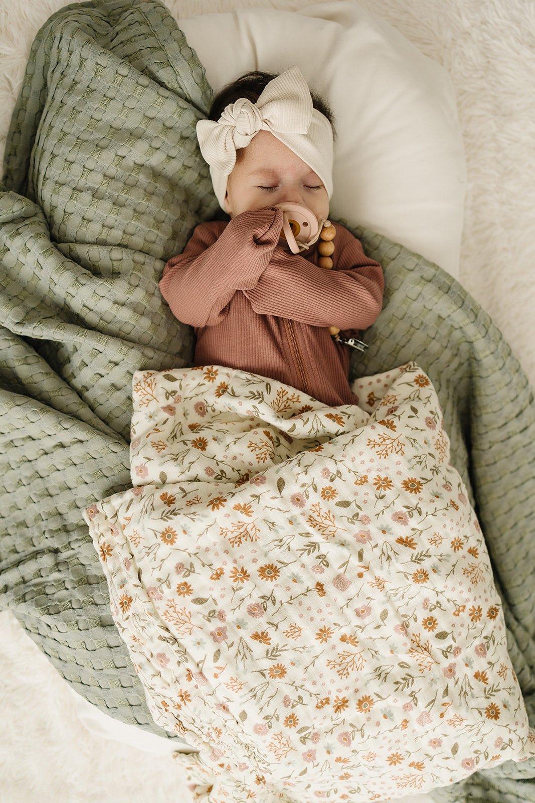 Meadow Floral Muslin Swaddle Blanket - Tenth & Pine -