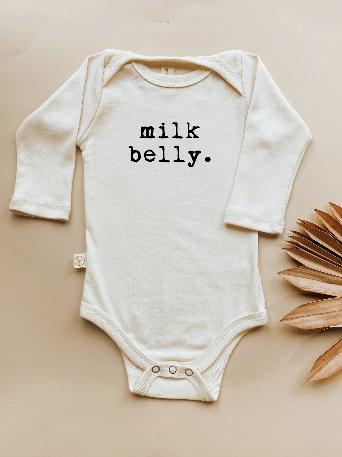 Milk Belly - Long Sleeve Organic Baby Bodysuit - Tenth & Pine - Long Sleeve Onesie - 0 - 3M