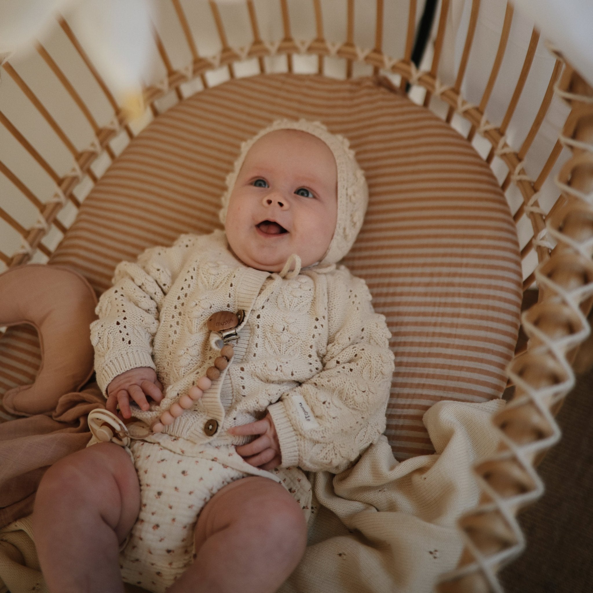 Moon Lovey Blanket - Tenth & Pine - blankets - Blush