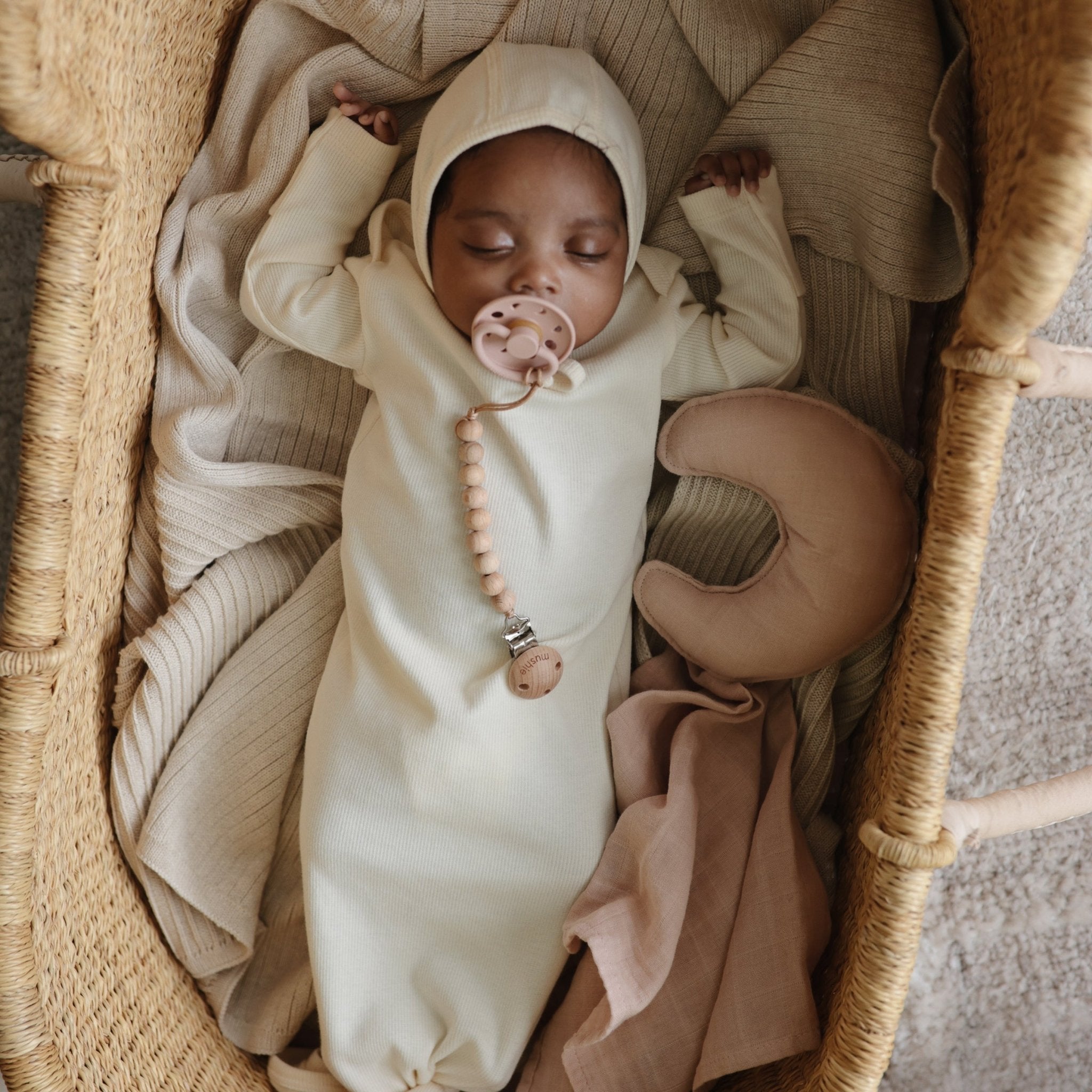 Moon Lovey Blanket - Tenth & Pine - blankets - Blush