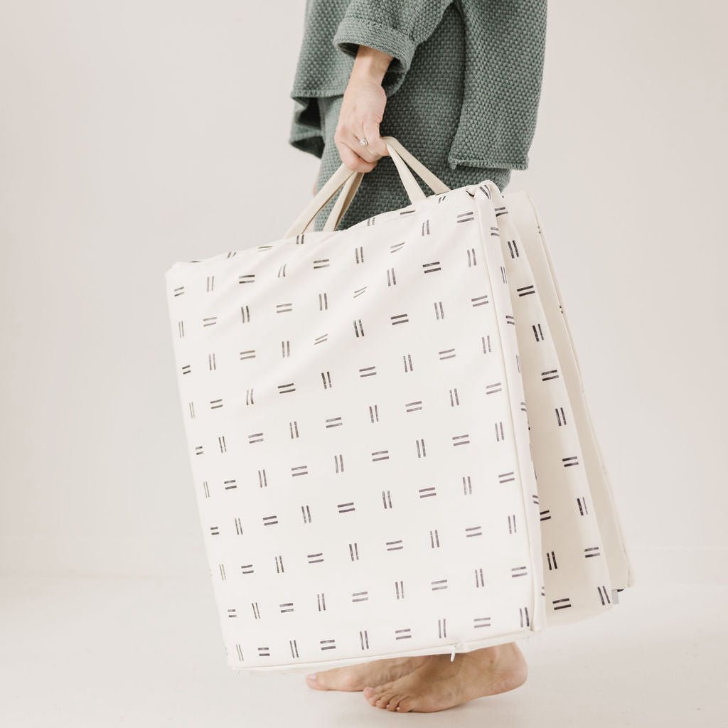 Mudcloth Vegan Leather Mat - Tenth & Pine - Vegan Leather Padded Mat - Standard