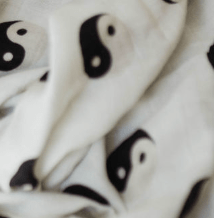 Muslin Swaddle | Black & White Yin Yang - Tenth & Pine - Swaddle - forever french baby