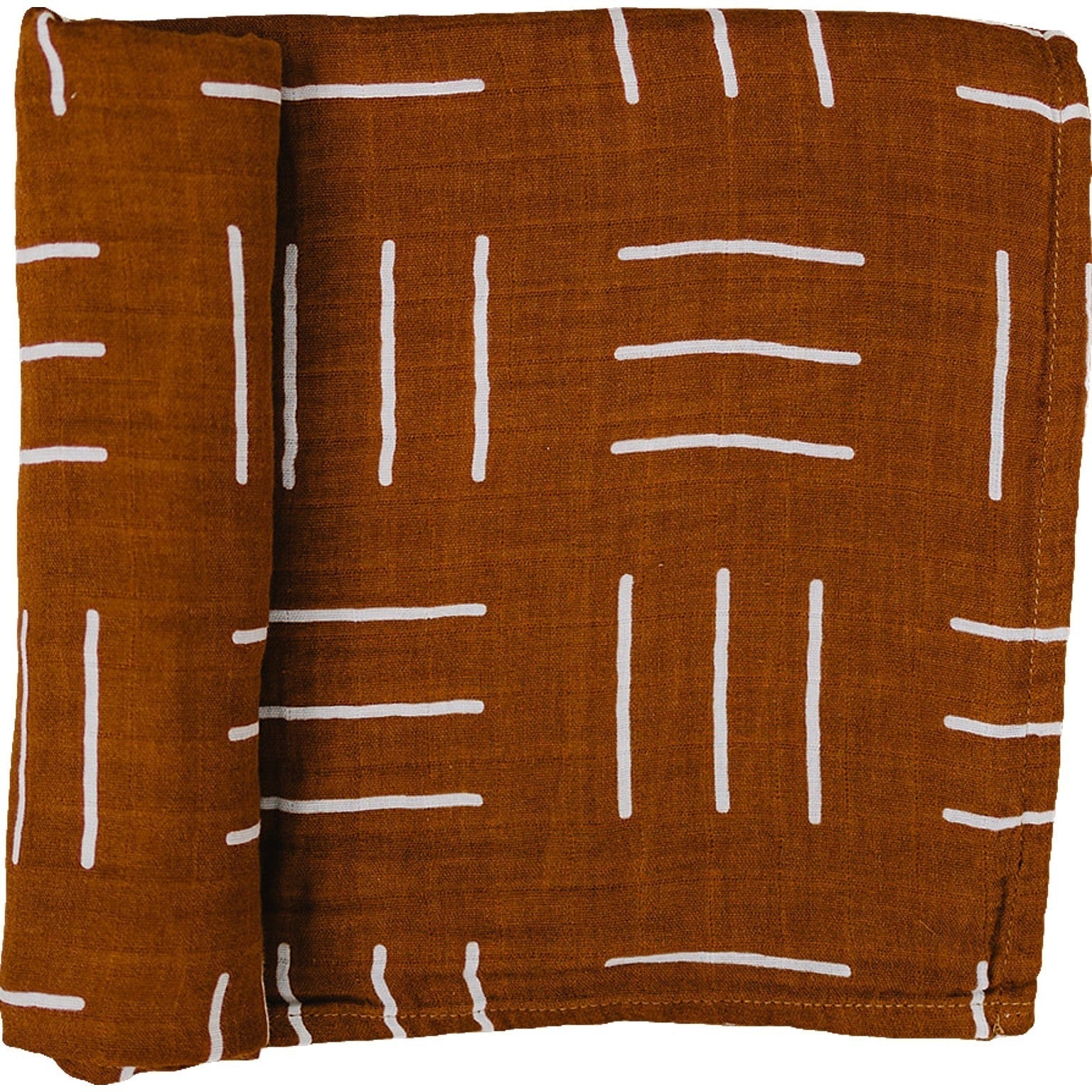 Mustard Mudcloth Muslin Swaddle Blanket - Tenth & Pine -