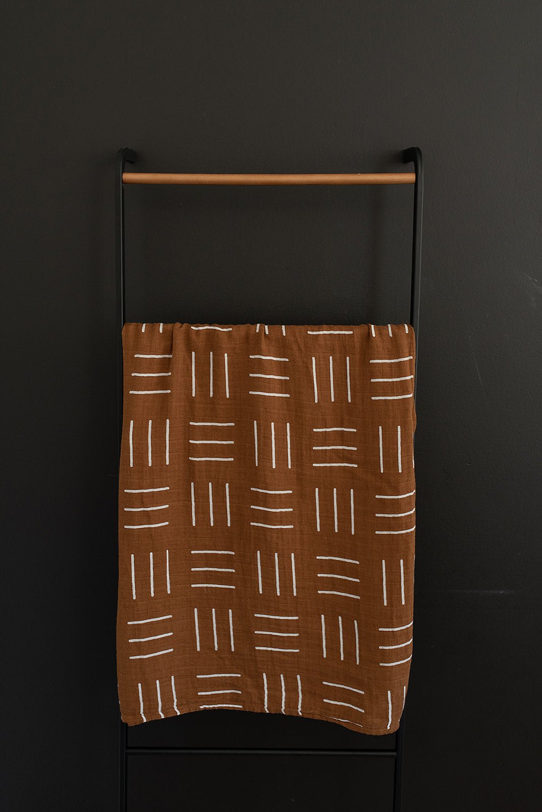 Mustard Mudcloth Muslin Swaddle Blanket - Tenth & Pine -