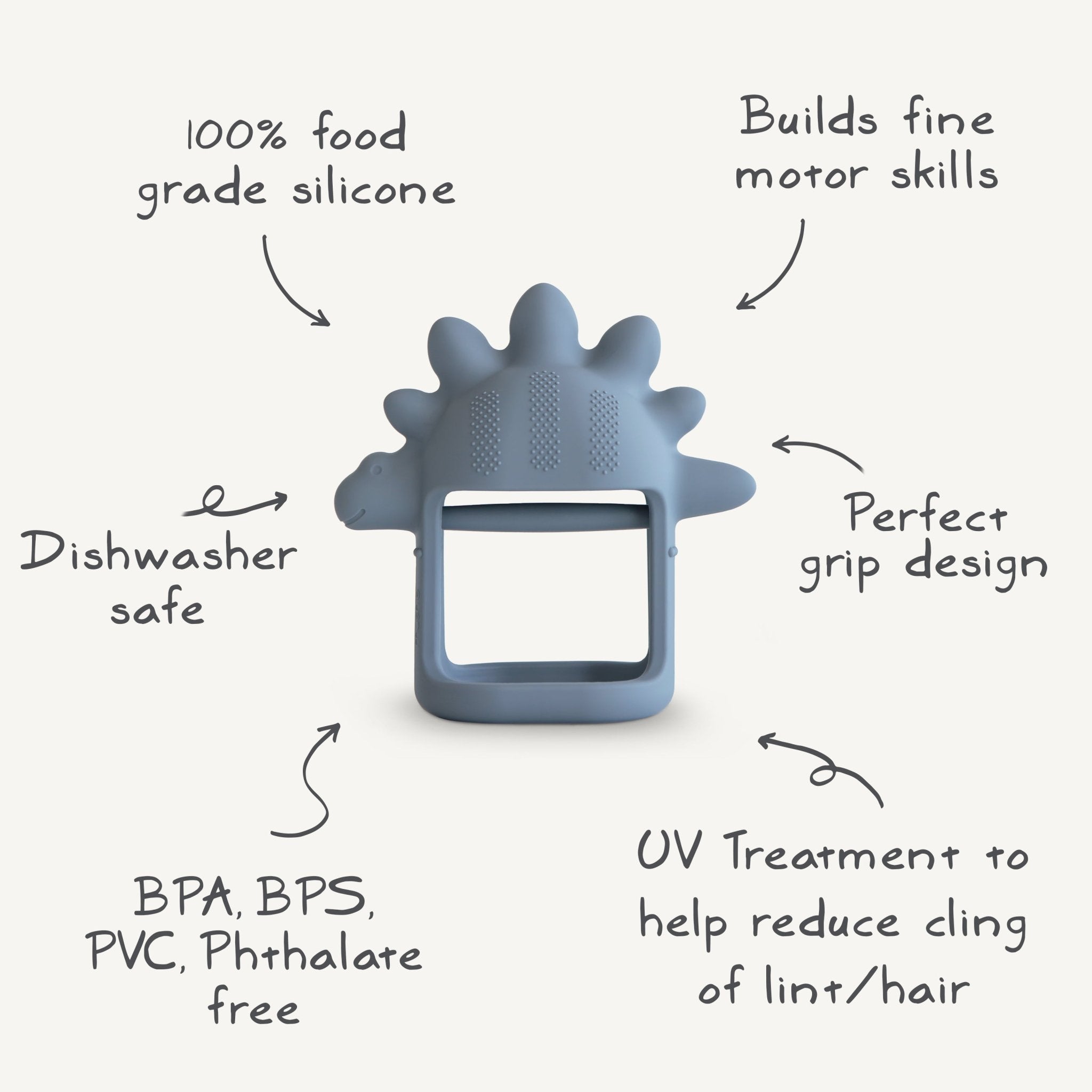 No - Drop Dino Teether (Tradewinds) - Tenth & Pine - teether -