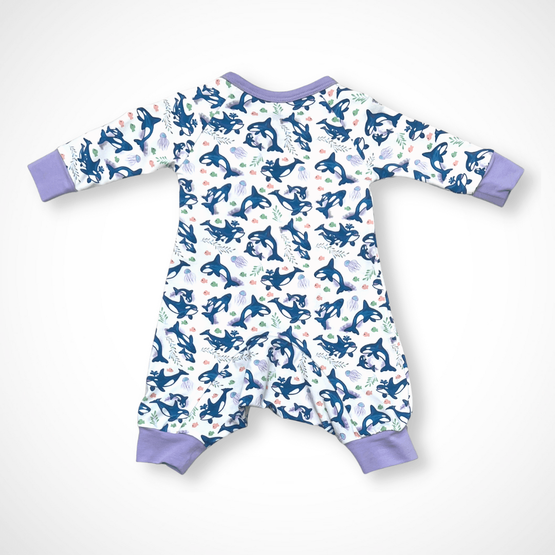 Orca Kimono | Organic Pima Cotton - Tenth & Pine - Winter Outfits - 0 - 3M - Kolorful