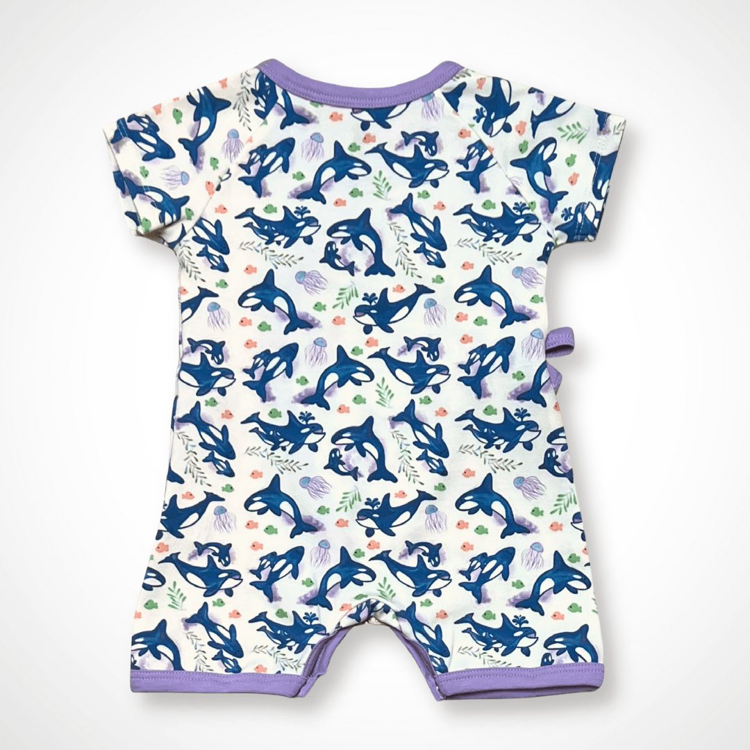 Orca Kimono Shorty | Organic Pima Cotton - Tenth & Pine - Summer Outfits - 0 - 3M - Kolorful