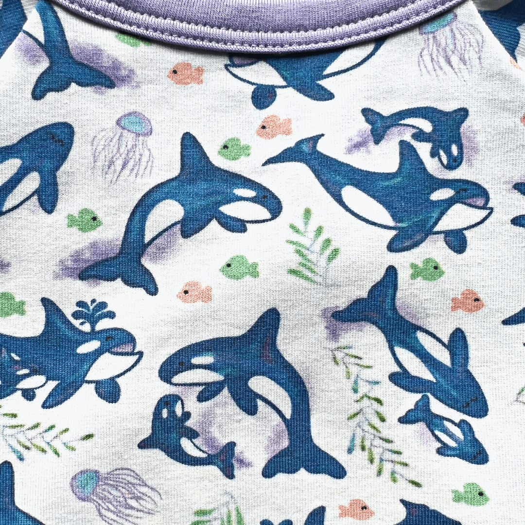 Orca Kimono Shorty | Organic Pima Cotton - Tenth & Pine - Summer Outfits - 0 - 3M - Kolorful