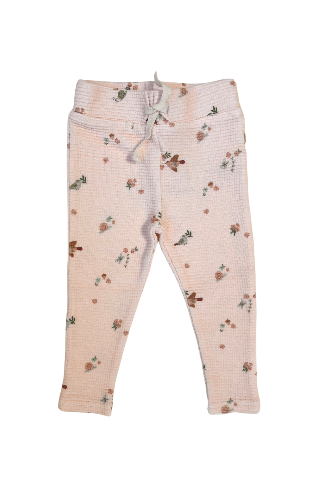 Organic Cotton Waffle Legging in Birds