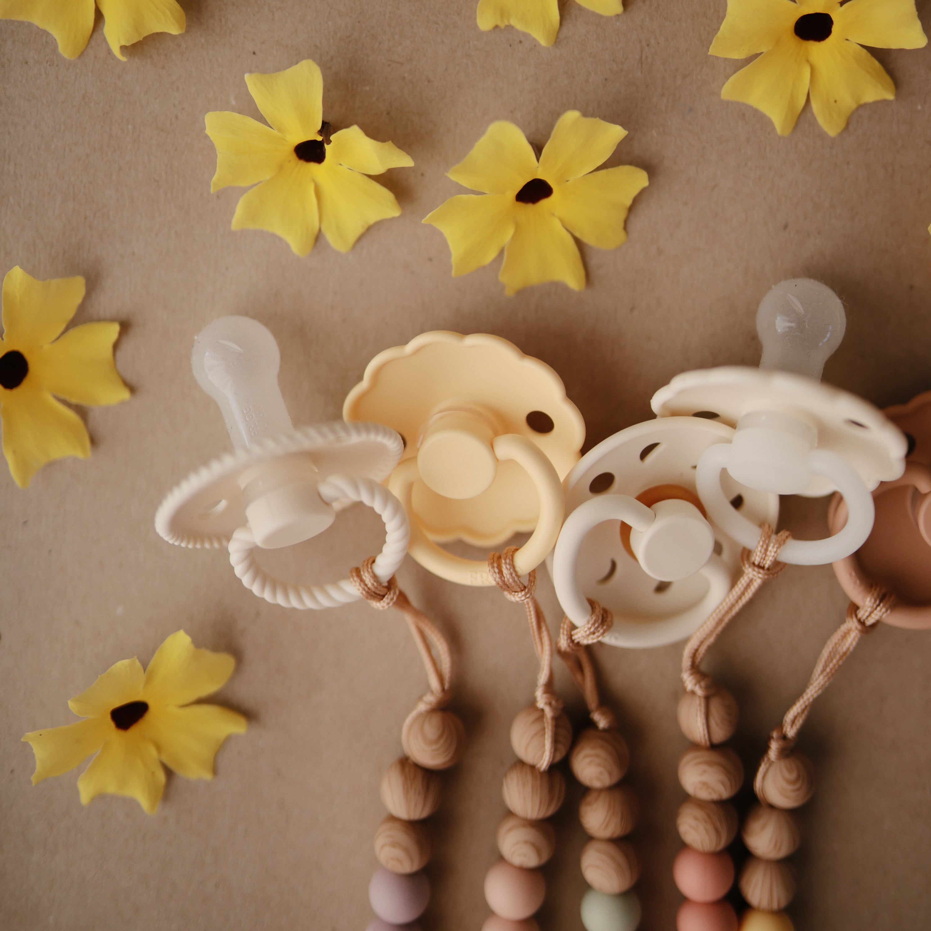 FRIGG Moon Silicone Pacifier 2 - Pack - Tenth & Pine - FRIGG PACIFIERS - 6 - 18 months - Soft Lilac/Daffodil