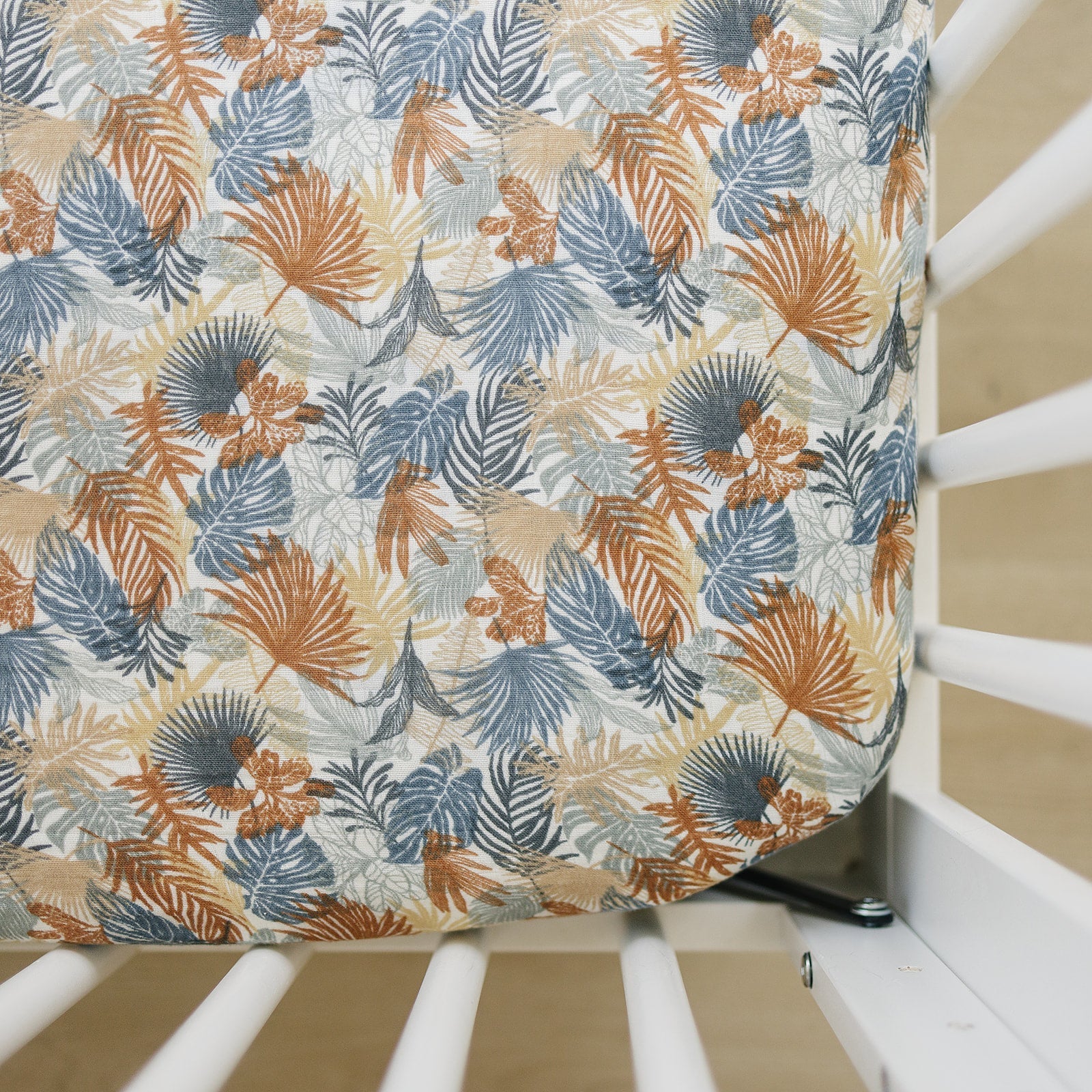 Paradise Palms Muslin Crib Sheet - Tenth & Pine -