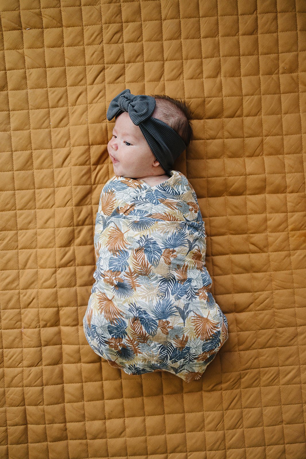 Paradise Palms Muslin Swaddle Blanket - Tenth & Pine -