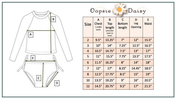 Pink Blue Abstract Long Sleeve Rash Guard Swimsuit - Tenth & Pine - Swimsuit - 2 - Oopsie Daisy