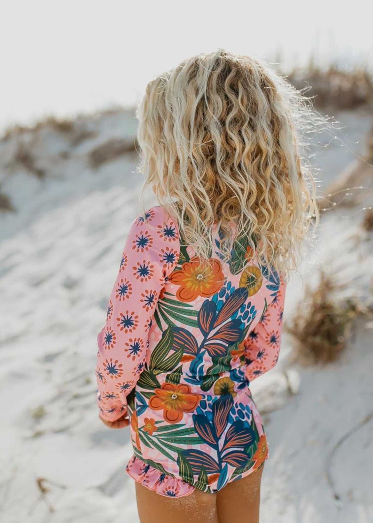 Pink Tropical Zip Rash Guard Swimsuit - Tenth & Pine - Swimsuit - 18 Months - Oopsie Daisy