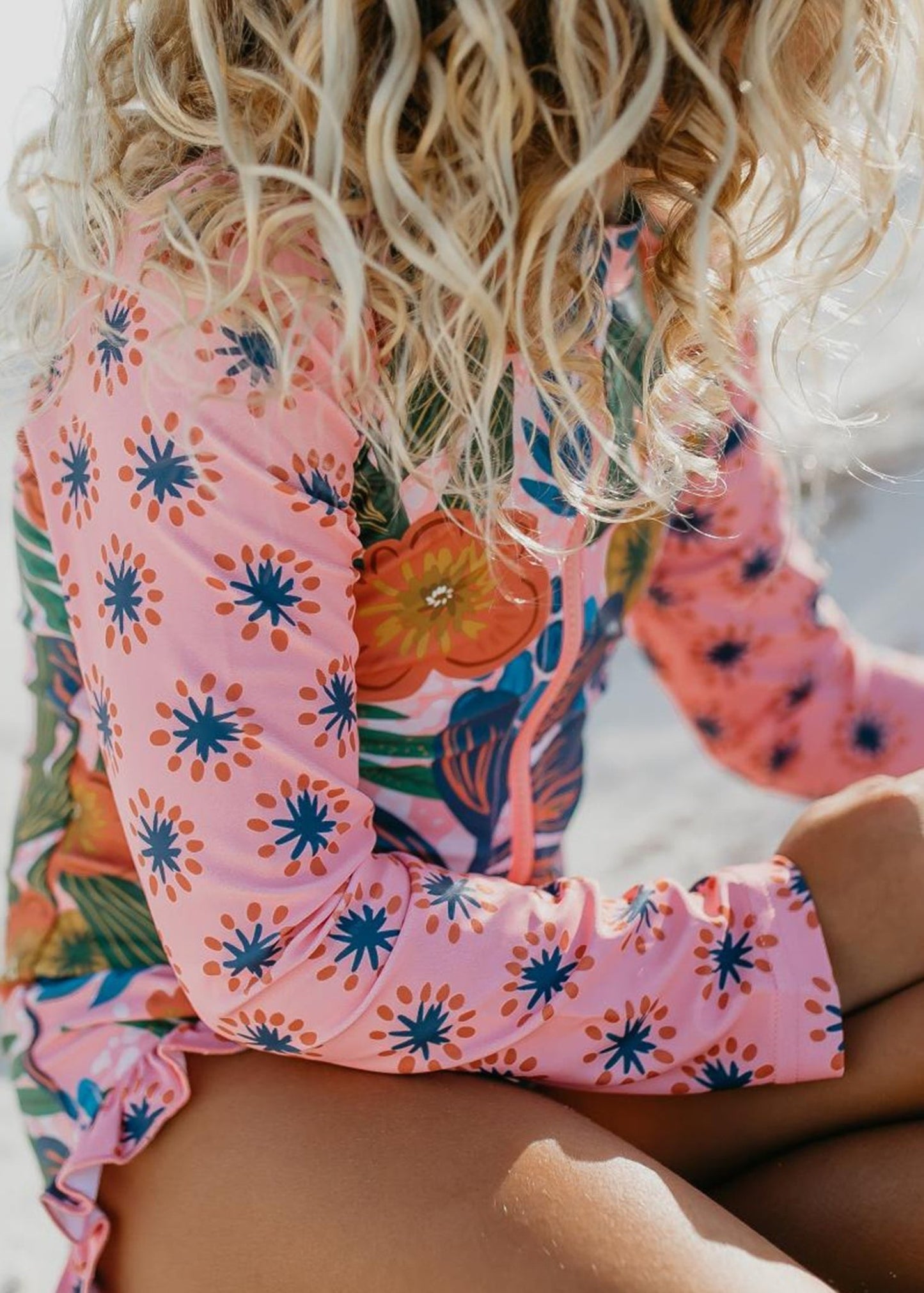 Pink Tropical Zip Rash Guard Swimsuit - Tenth & Pine - Swimsuit - 18 Months - Oopsie Daisy