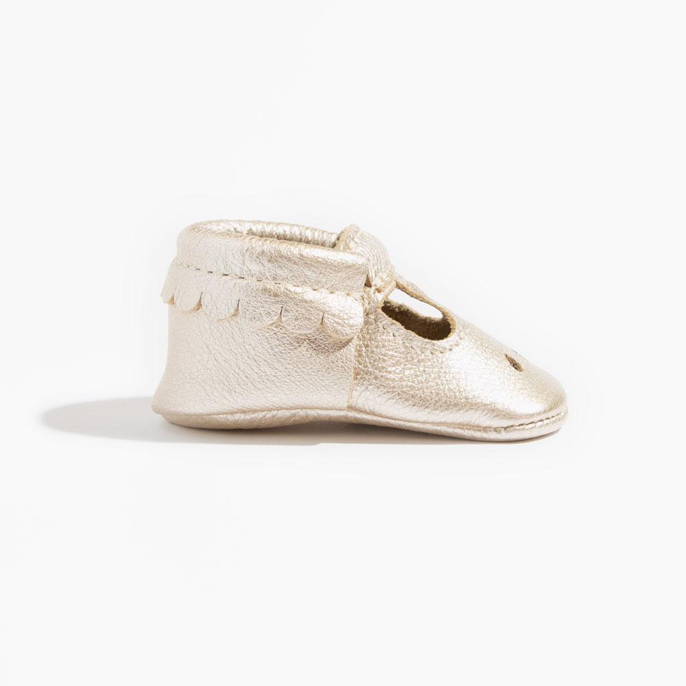 Platinum Mary Jane Baby Shoe - Tenth & Pine - Mary Jane - Soft Sole - 1