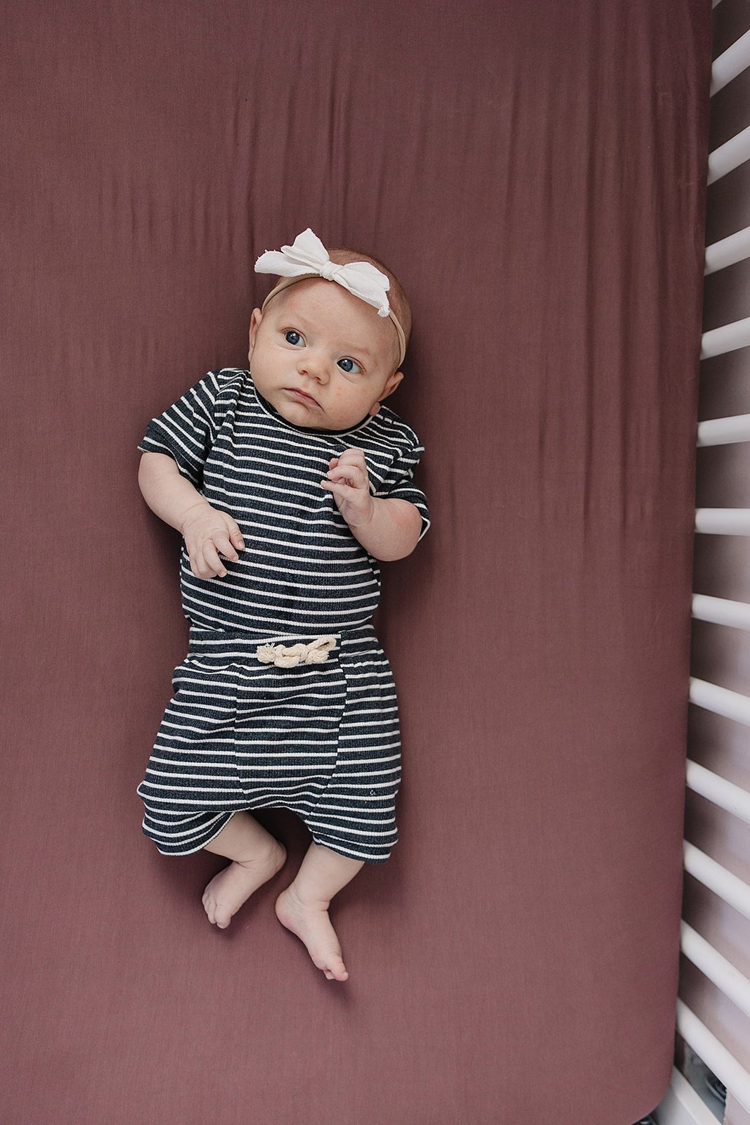 Plum Bamboo Stretch Crib Sheet - Tenth & Pine -