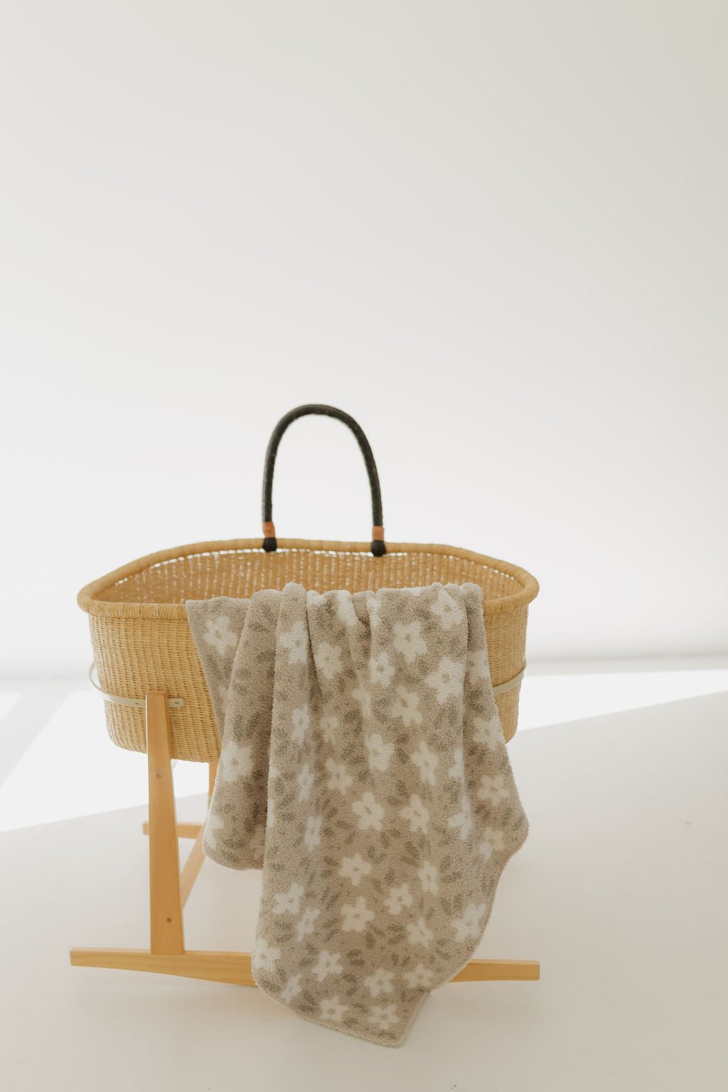 Plush Blanket | French Gray Floral - Tenth & Pine - Plush Blanket - Baby/Toddler 45x45 - forever french baby