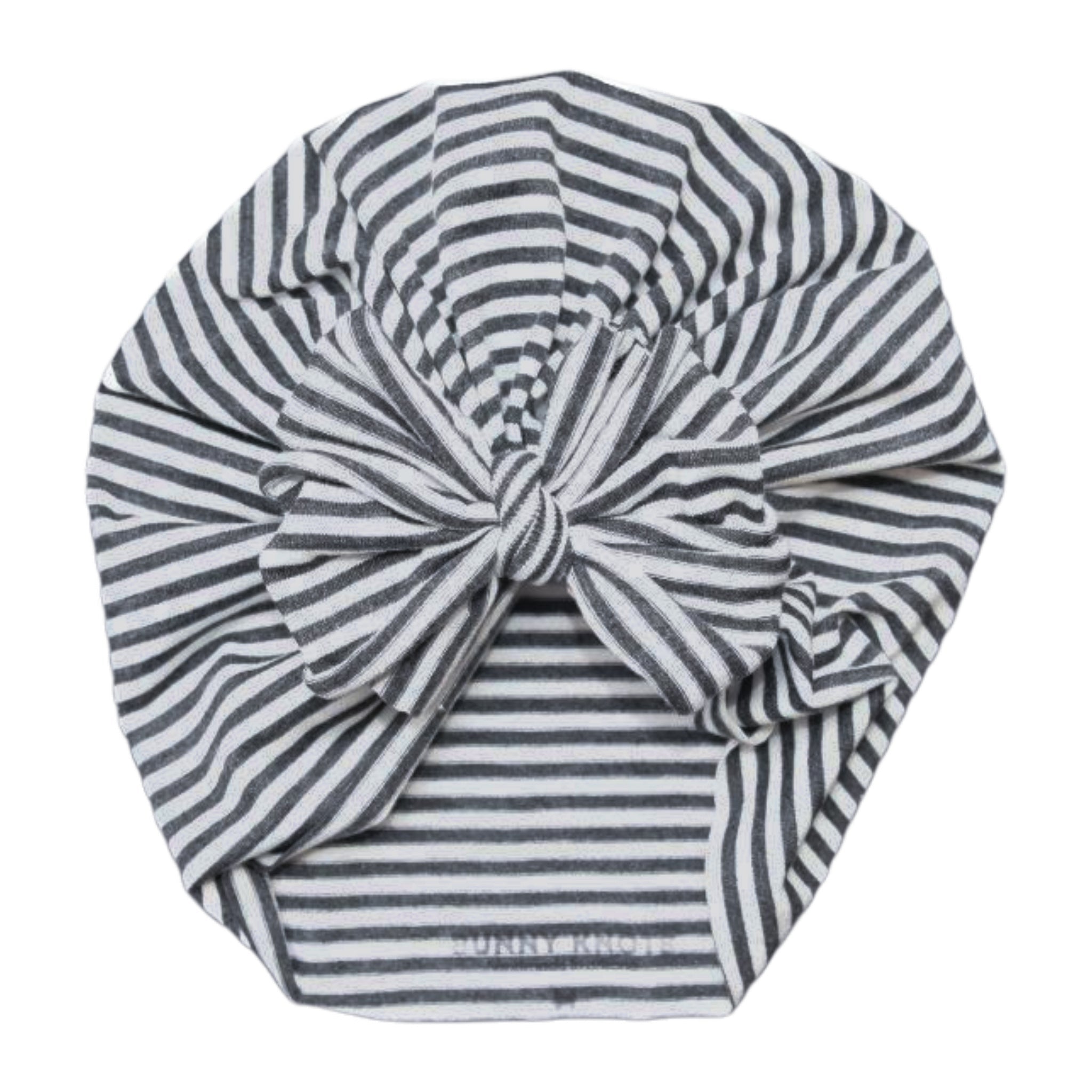 Esmeralda | Charcoal Stripe | Classic Headwrap