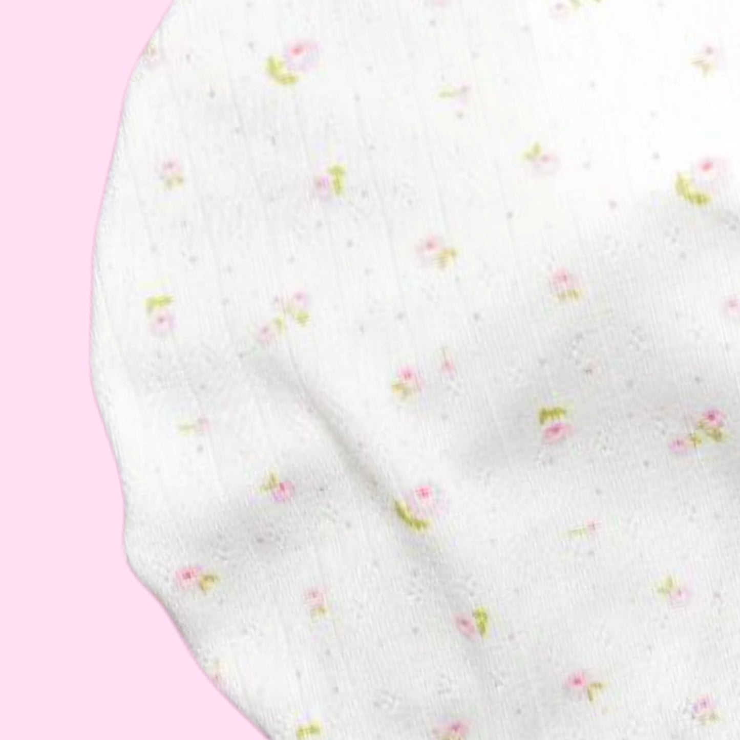 Calliope | Dainty Pink Floral | Pointelle Headwrap