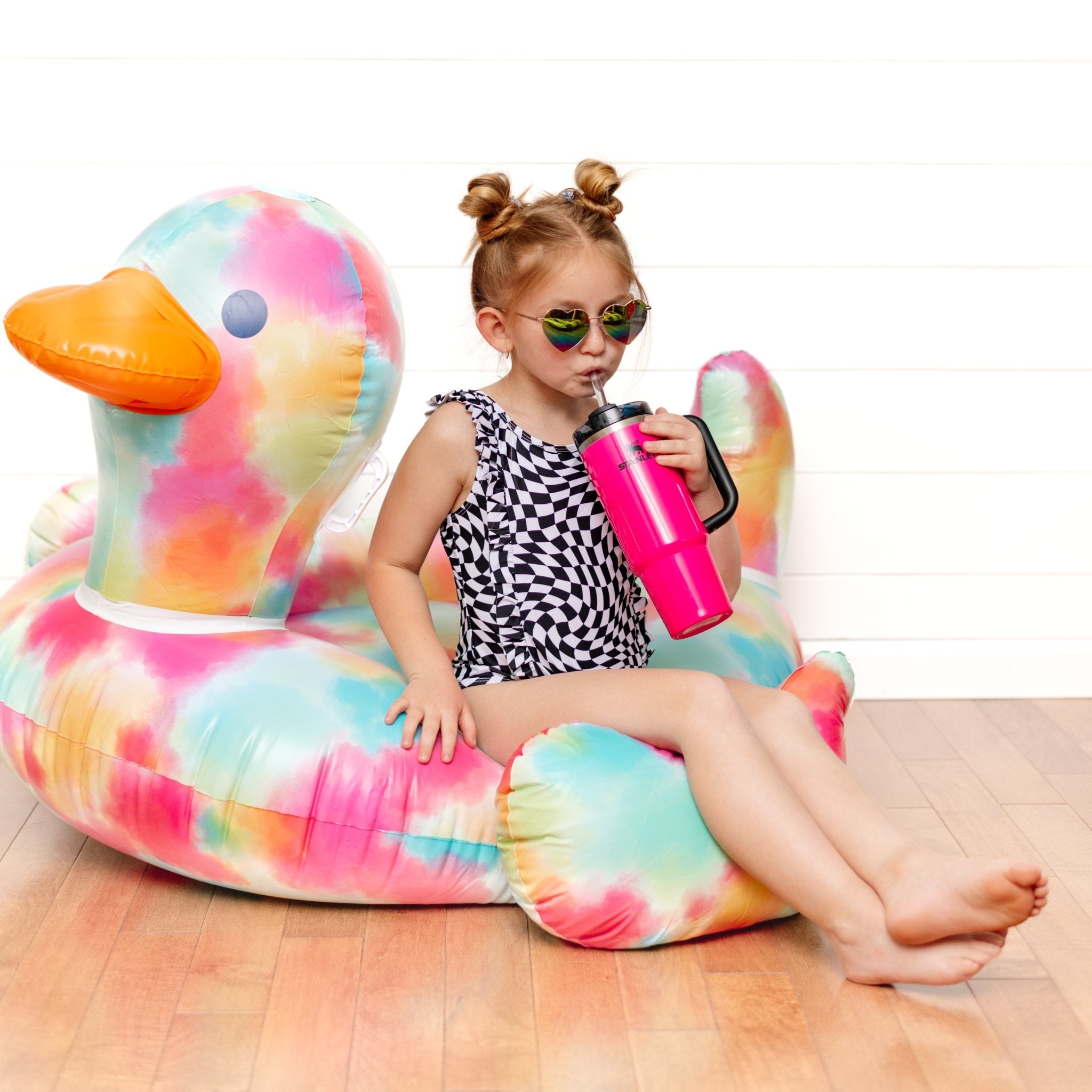 RUFFLE SWIMSUIT - Black Dizzy Check - Tenth & Pine - Ruffle Swimsuit - 6/12m - millie + roo