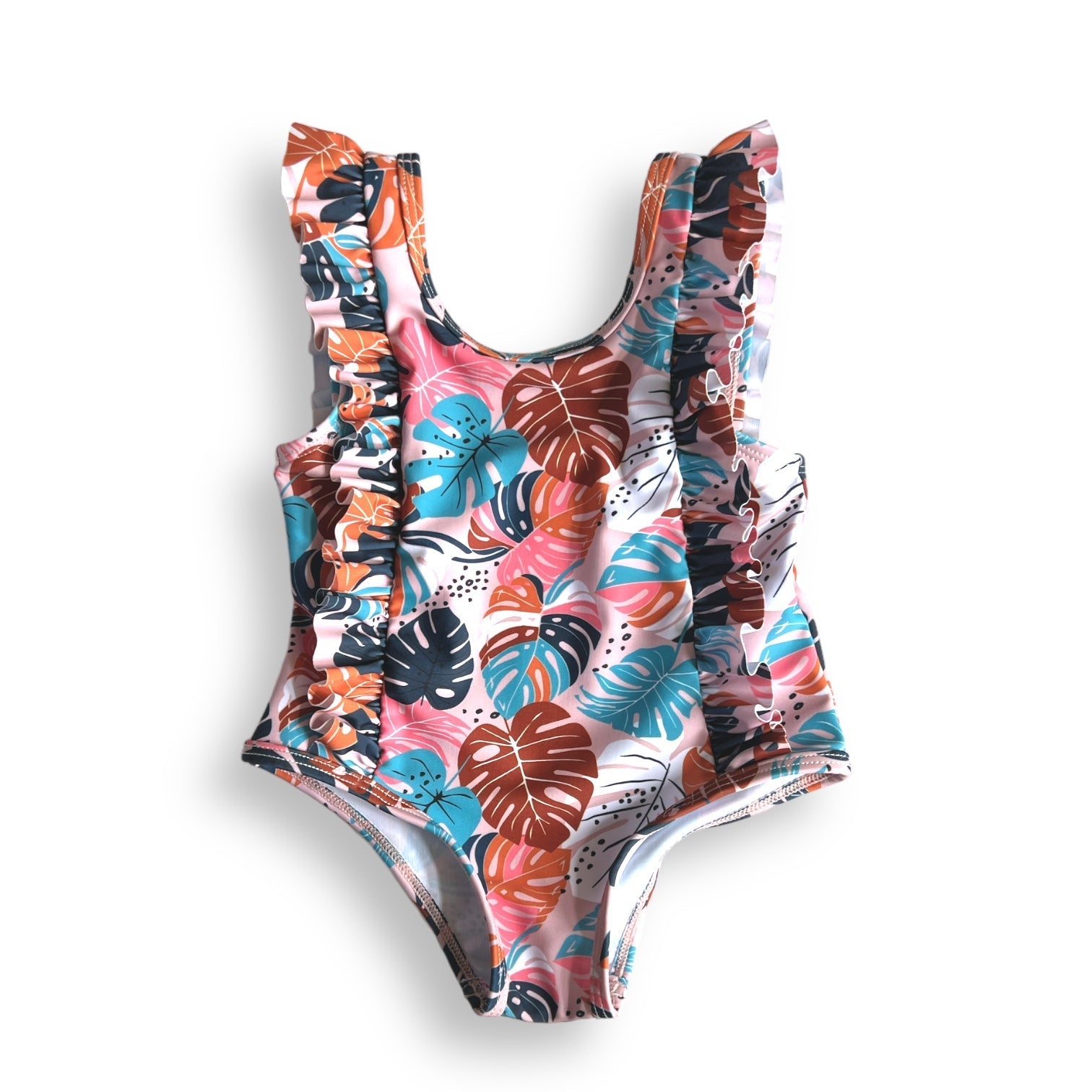 RUFFLE SWIMSUIT - Monstera - Tenth & Pine - Ruffle Swimsuit - 6/12m - millie + roo