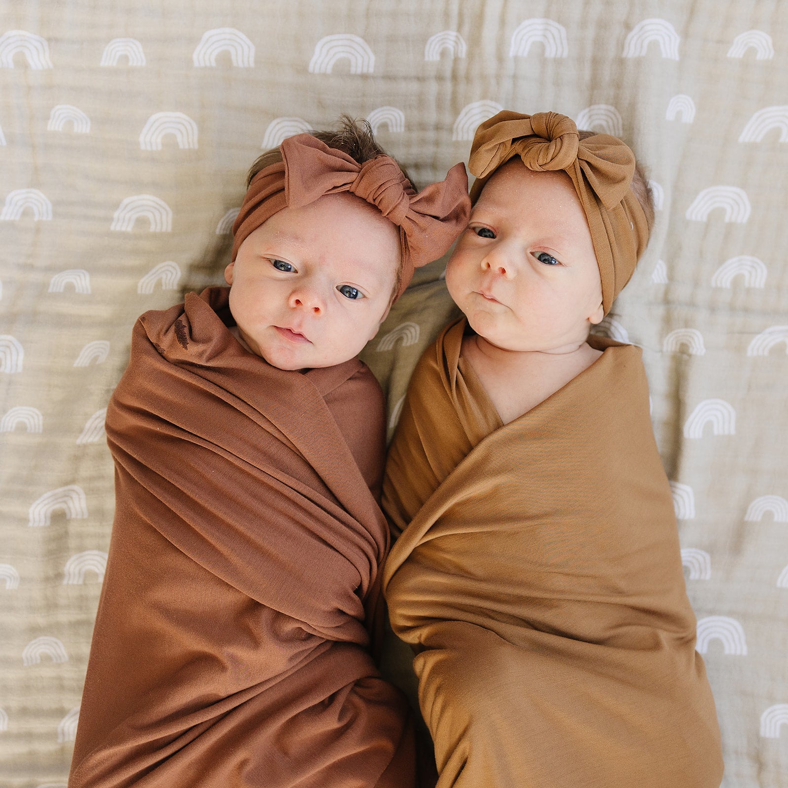 Rust Bamboo Stretch Swaddle - Tenth & Pine -
