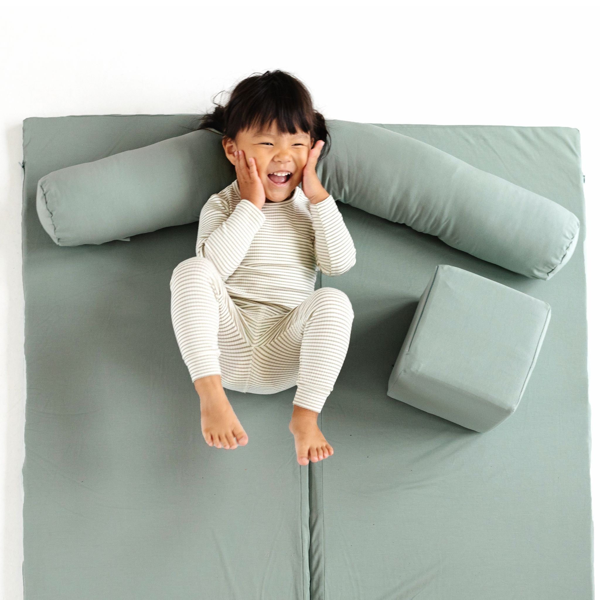 Sage Jersey Mat - Tenth & Pine - Organic Cotton Padded Mat - Standard