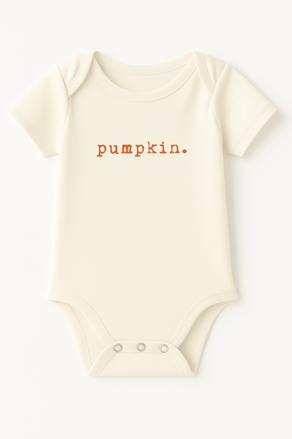 Pumpkin Organic Cotton Baby Bodysuit Short Sleeve