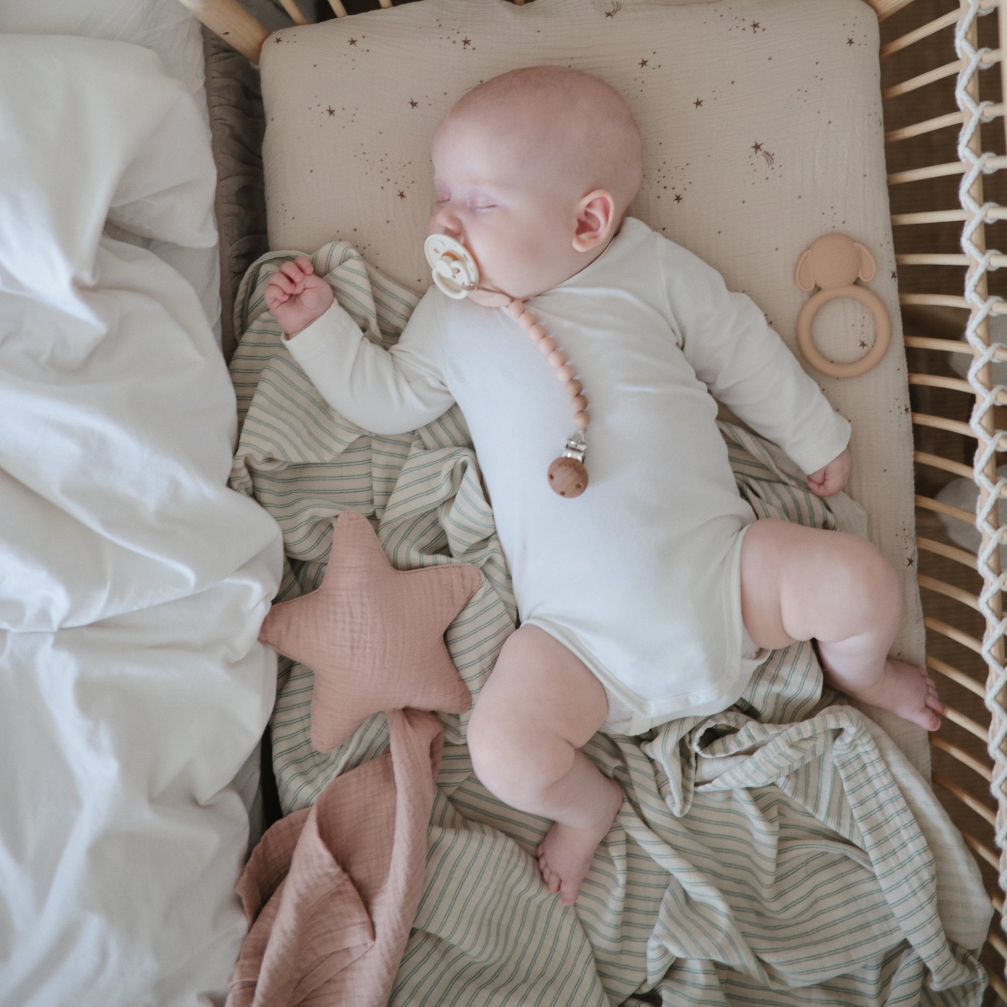 Star Lovey Blanket - Tenth & Pine - Blanket - Fog