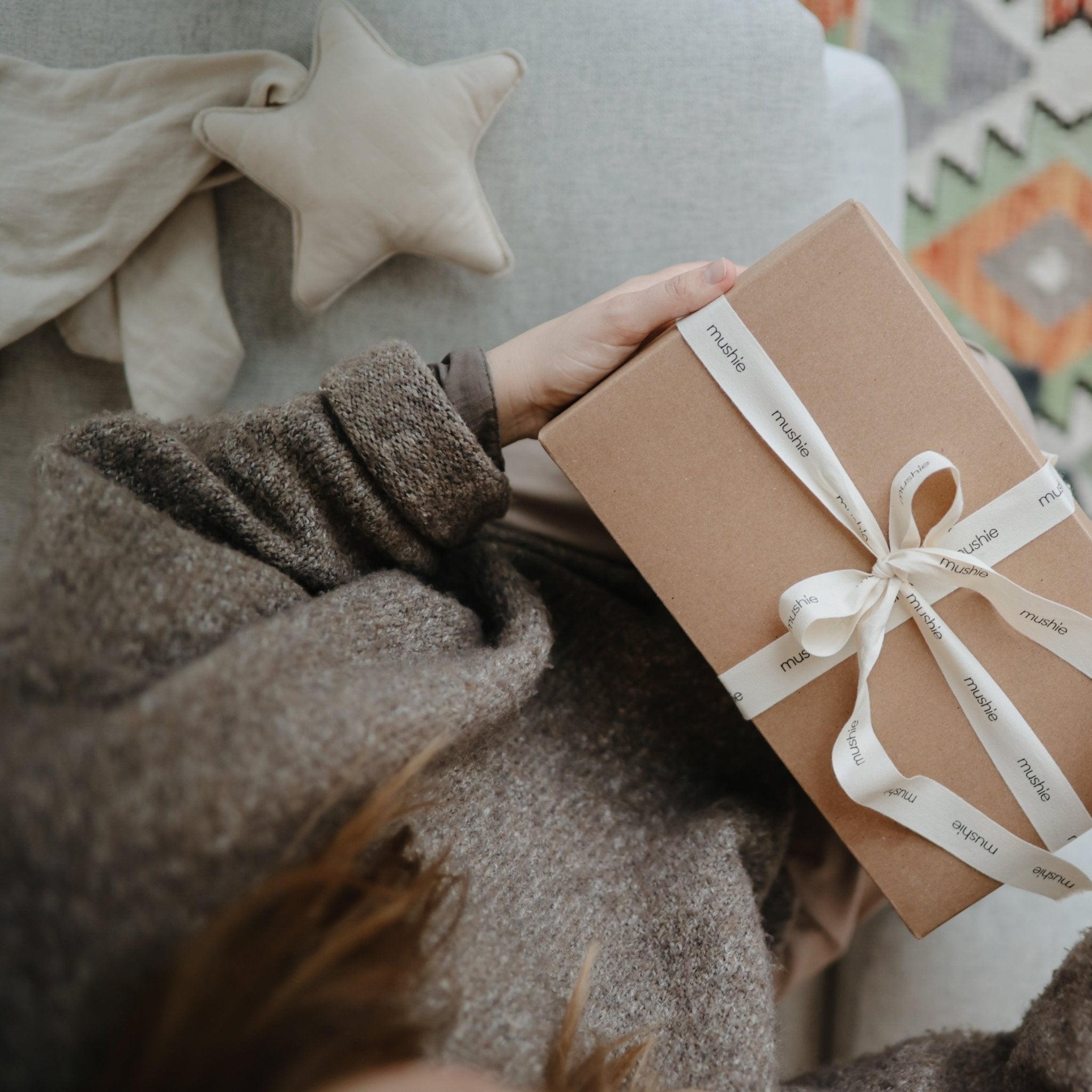 Star Lovey Blanket - Tenth & Pine - Blanket - Fog