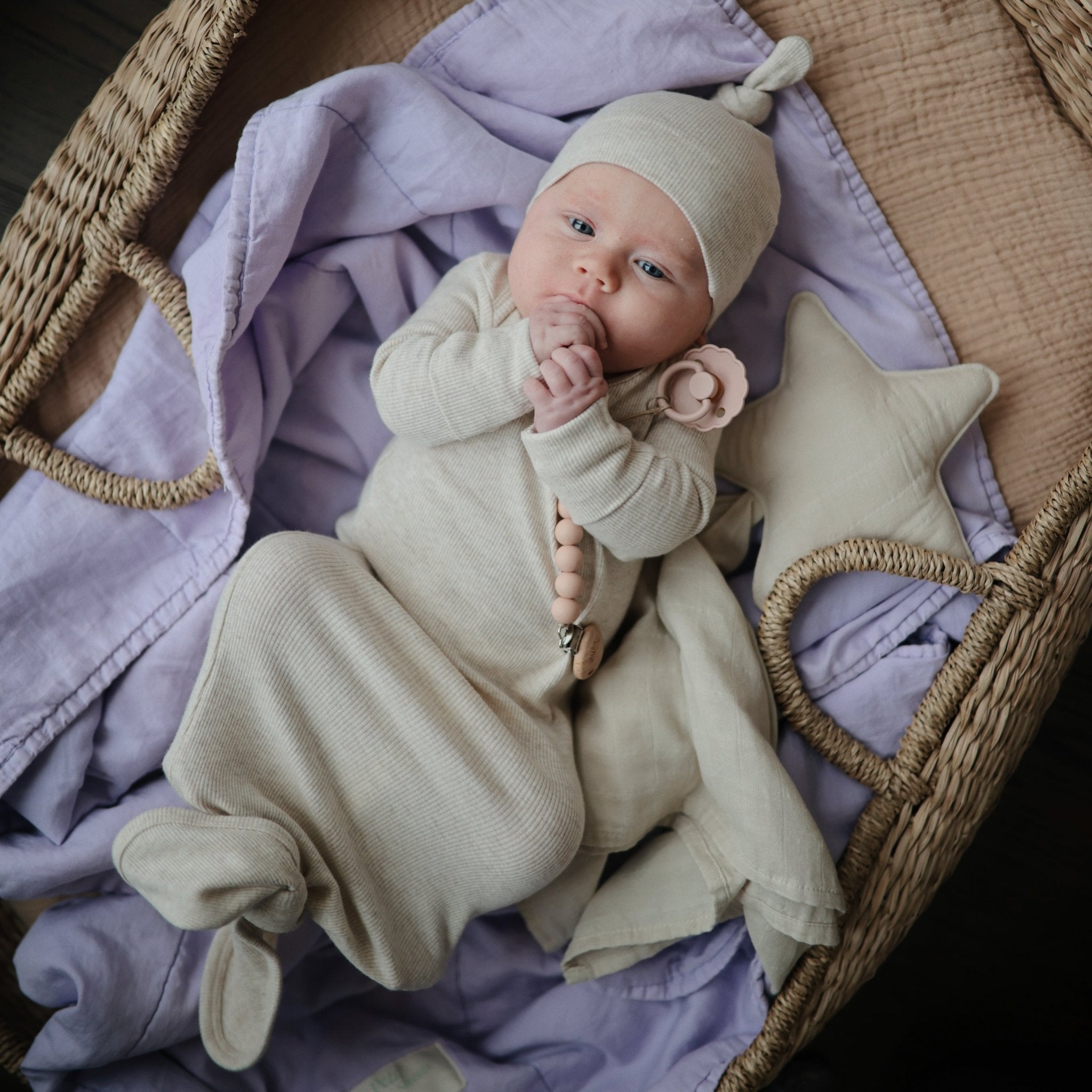 Star Lovey Blanket - Tenth & Pine - Blanket - Fog