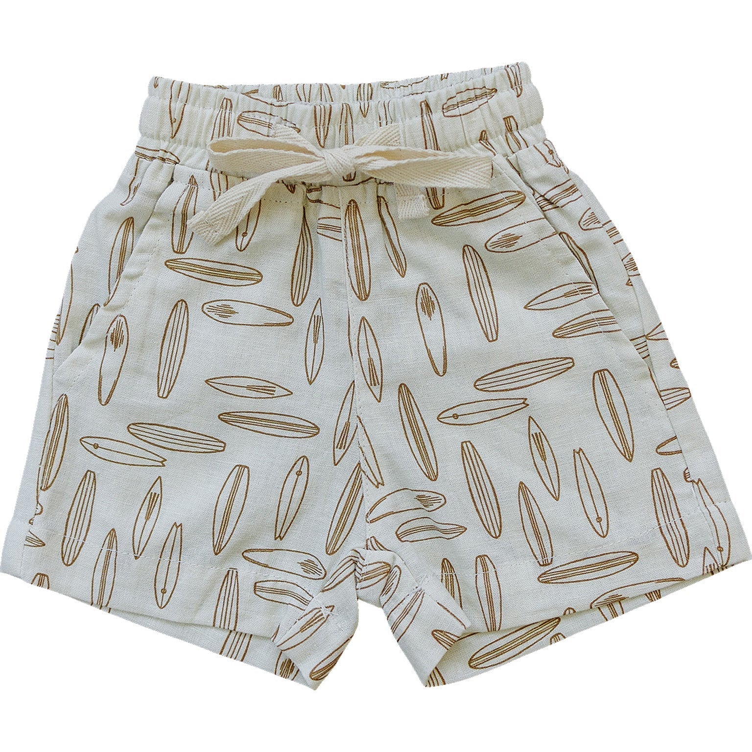 Surfboard Linen Cotton Shorts - Tenth & Pine - 0 - 3