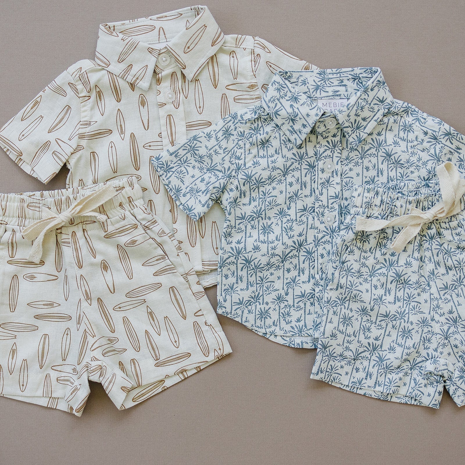 Surfboard Linen Cotton Shorts - Tenth & Pine - 0 - 3