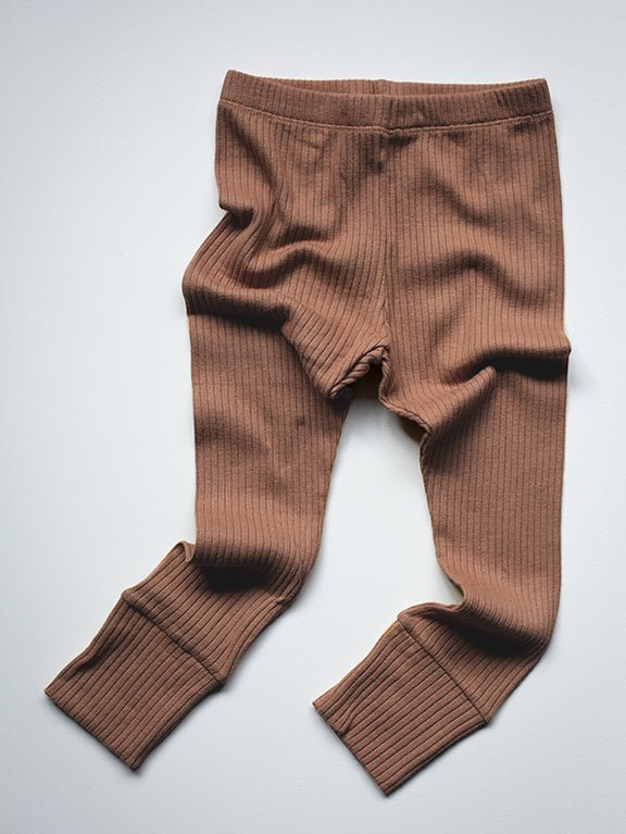 The Ribbed Legging - Tenth & Pine - Leggings - 0 - 3 months - cinnamon