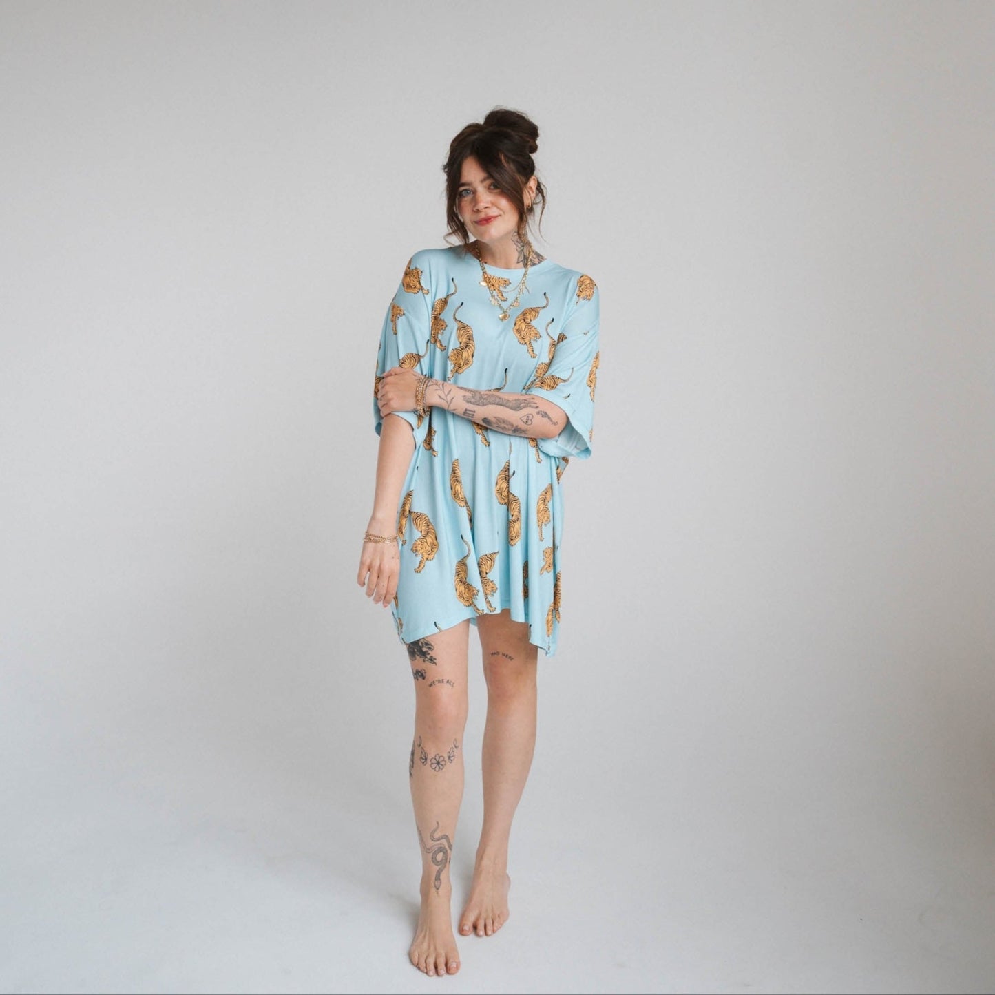 Tigers | Women's T-Shirt Dress - Tenth & Pine - Apparel - S/M - Brixton.Phoenix