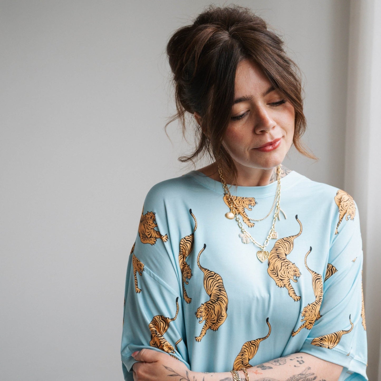 Tigers | Women's T-Shirt Dress - Tenth & Pine - Apparel - S/M - Brixton.Phoenix