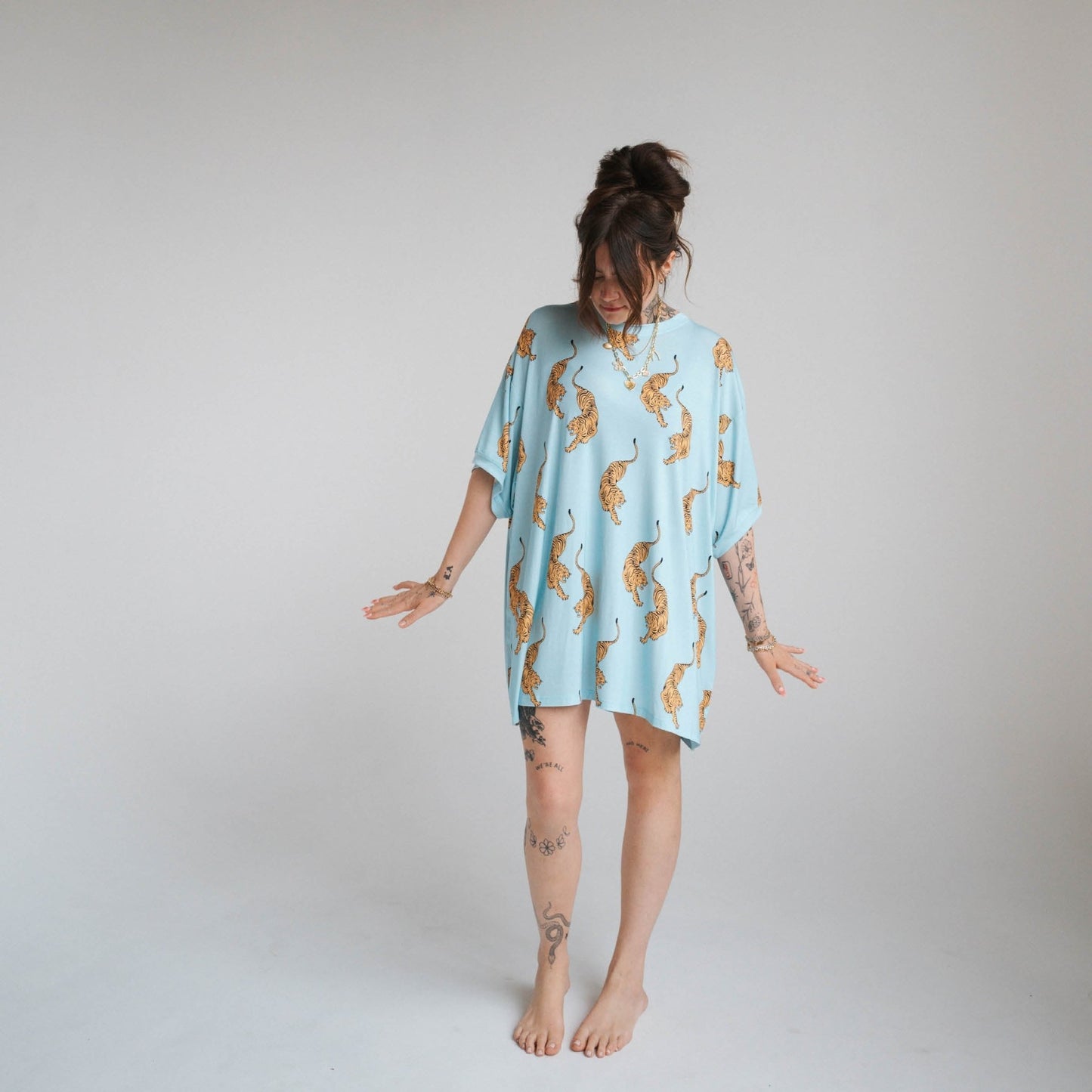 Tigers | Women's T-Shirt Dress - Tenth & Pine - Apparel - S/M - Brixton.Phoenix