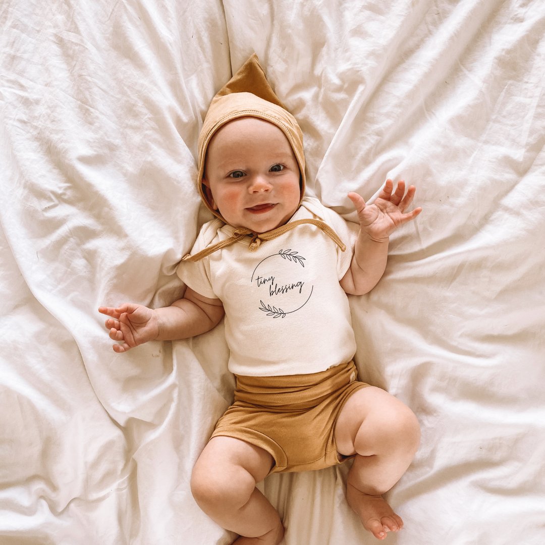 Tiny Blessing - Organic Cotton Bodysuit - Tenth & Pine - Short Sleeve Onesie - 0 - 3M