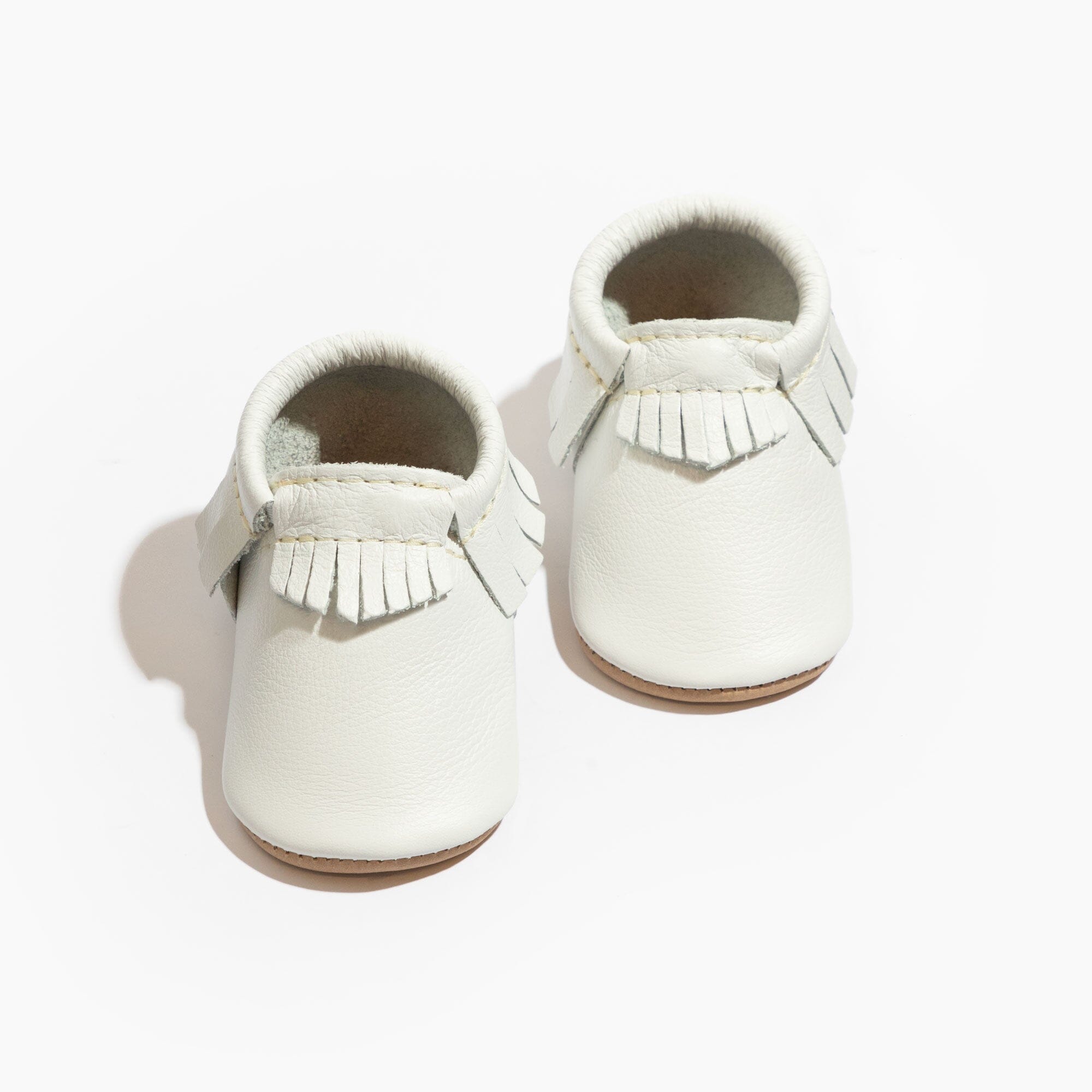 Toasted Bright White Moccasin Baby Shoe - Tenth & Pine - Moccasin - Soft Sole - 1