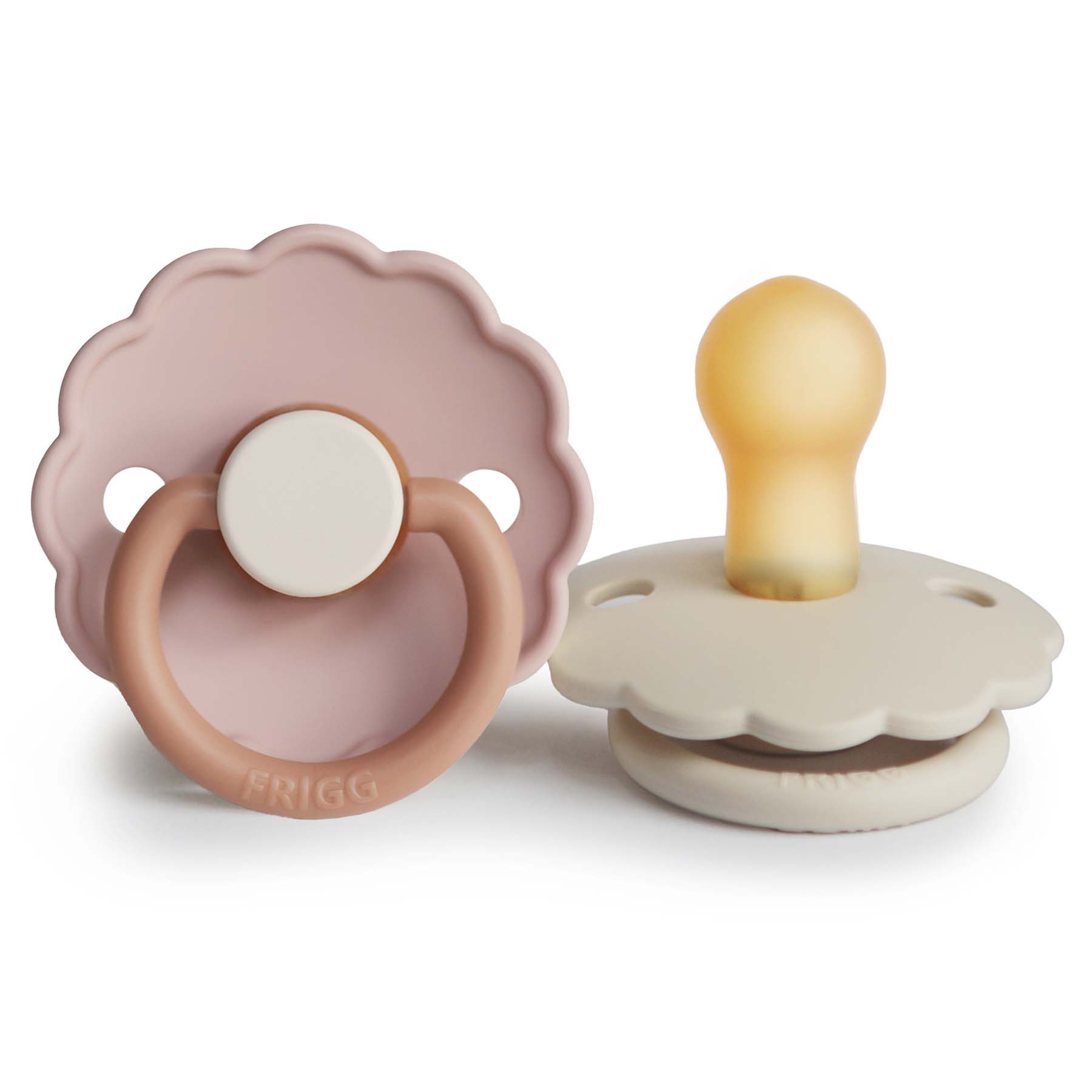 FRIGG Daisy Natural Rubber Pacifier 2 - Pack - Tenth & Pine - FRIGG PACIFIERS - 6 - 18 months - Woodchuck/French Gray
